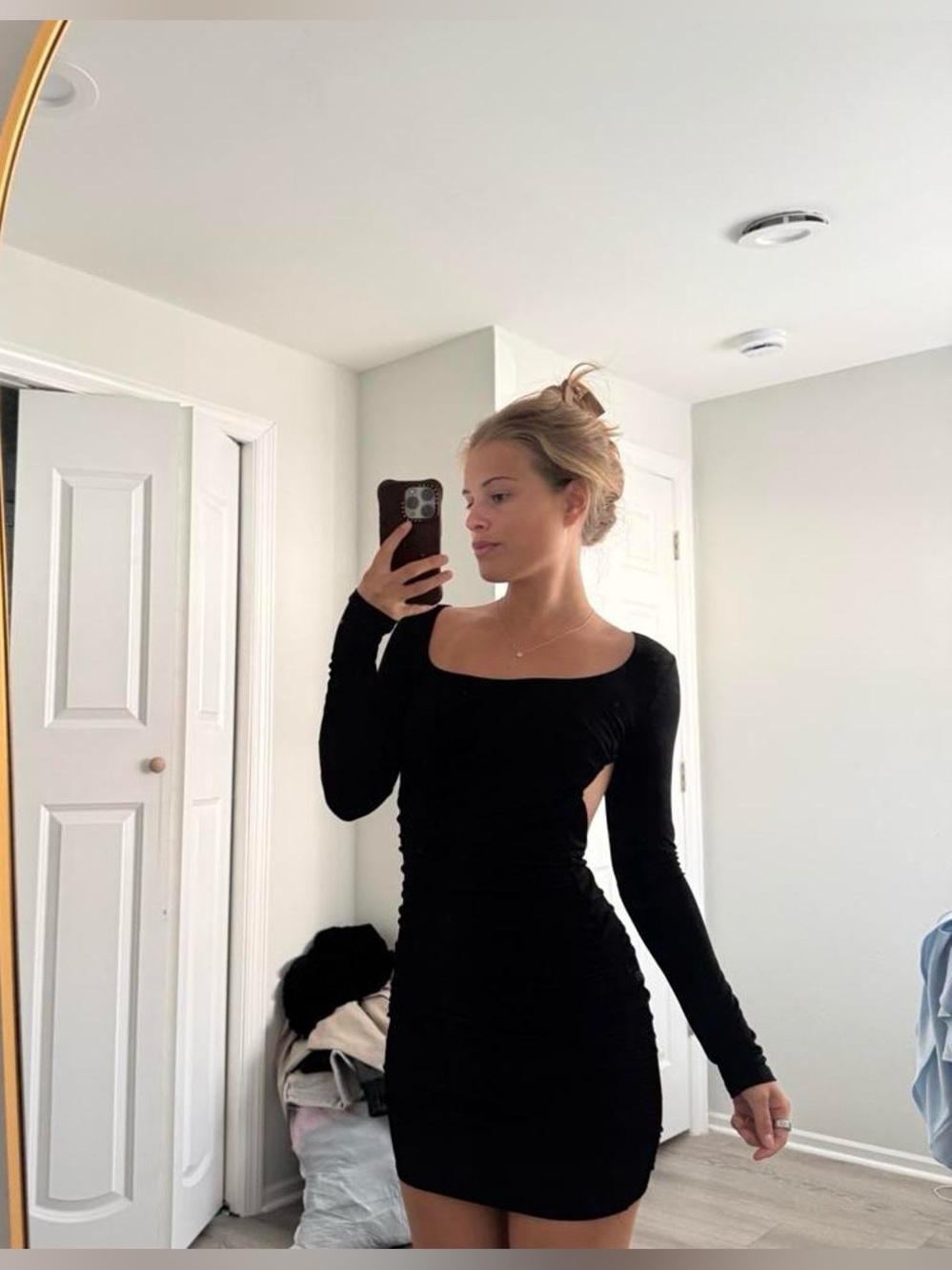 Tiger Mist Black Long-Sleeve Bodycon Dress